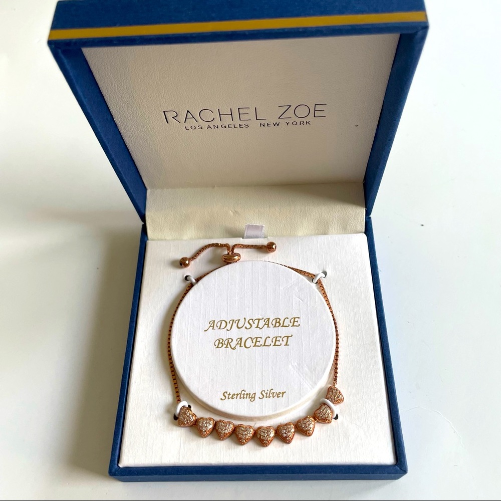 Rachel Zoe Los Angeles New York sterling silver rose gold plated bracelet adjust